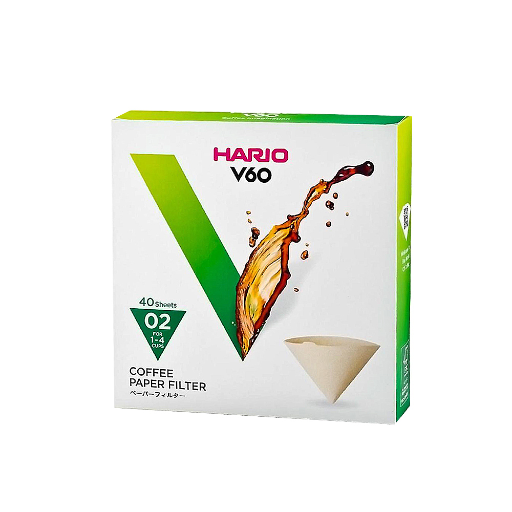 HARIO V60無漂白02濾紙40張 VCF-02-40M