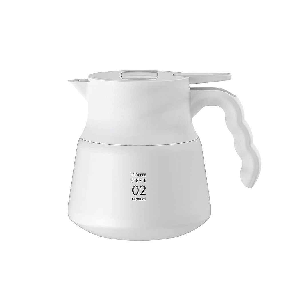 HARIO V60不鏽鋼保溫咖啡壺白PLUS 600ml VHSN-60-W